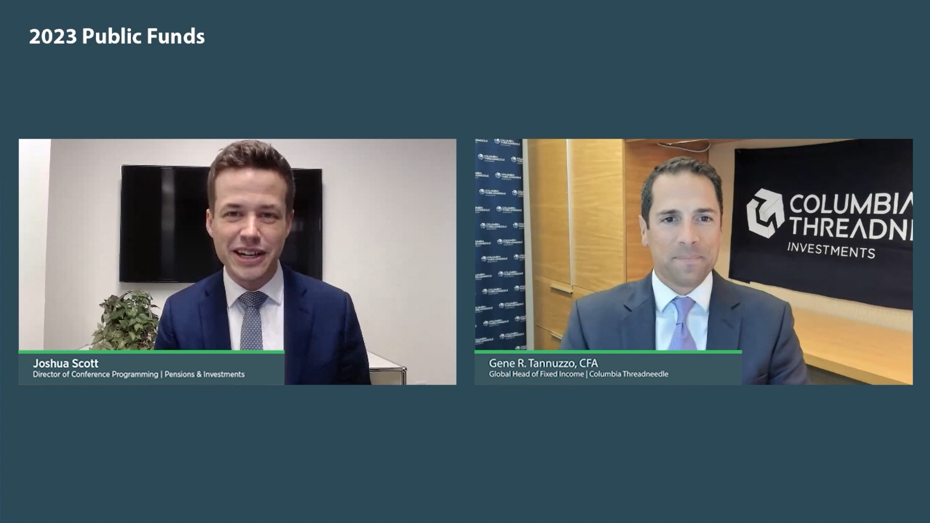 Gene Tannuzzo, Columbia Threadneedle 2023 Public Funds Video from